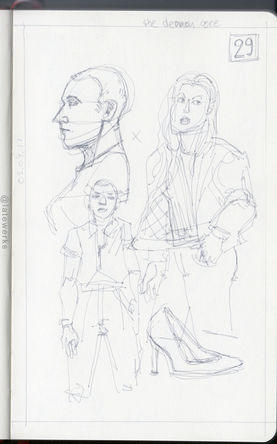 Rough fashion sketches