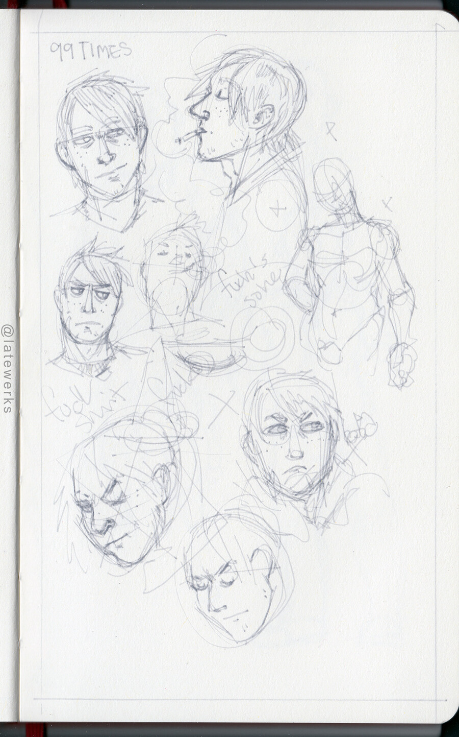 Rough character sketches, Roush